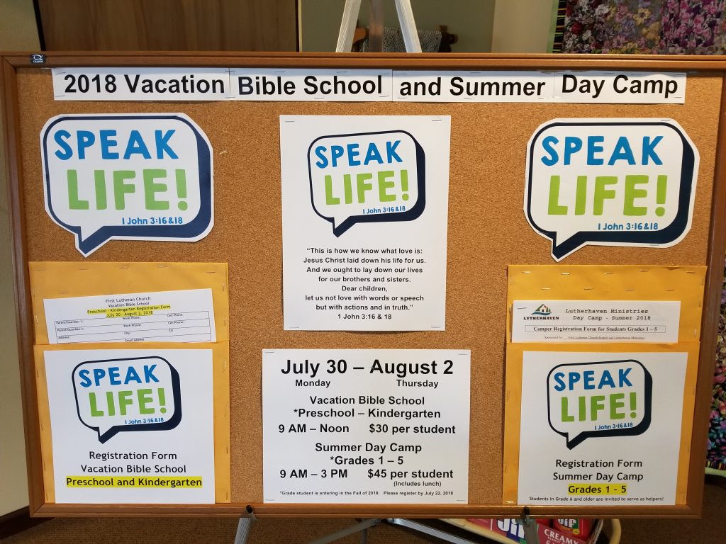 2018 Vacation Bible School